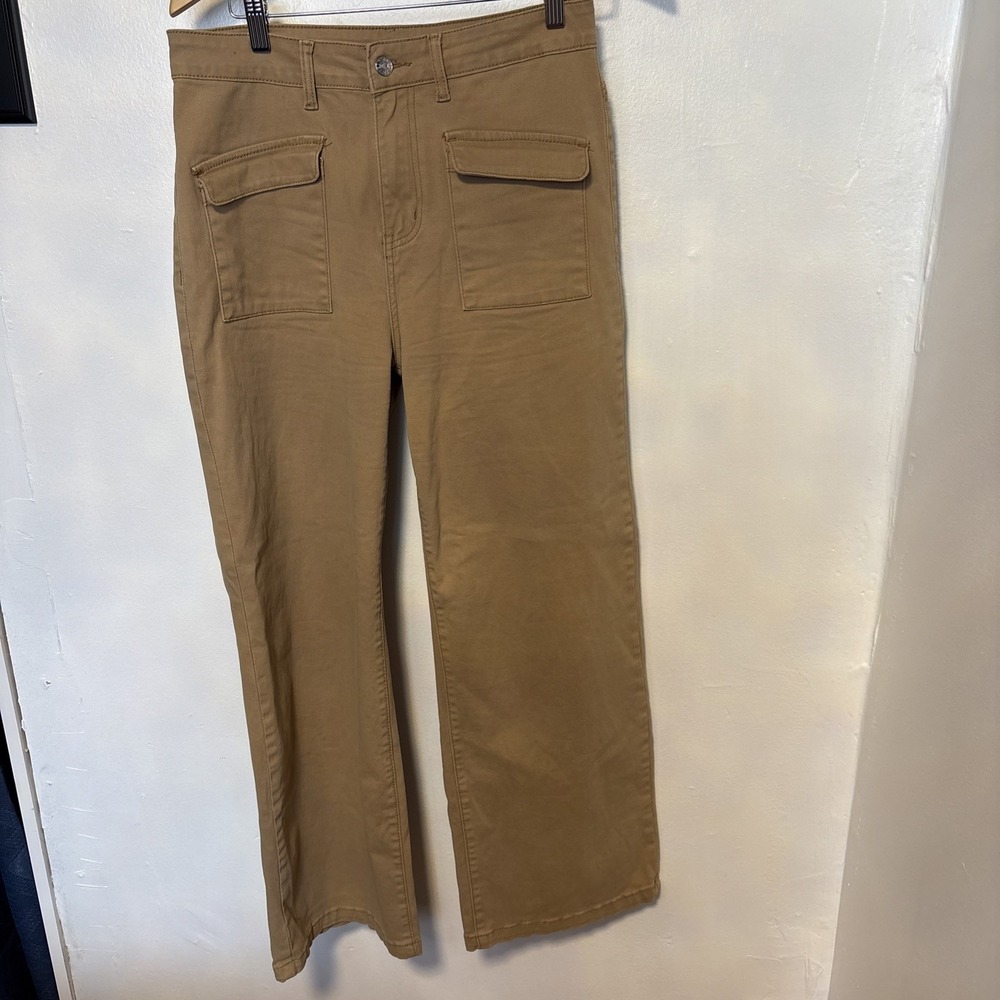 Dokotoo Women's Wide Leg Cargo Baggy High Waisted Pants Size 8 4 Pocket